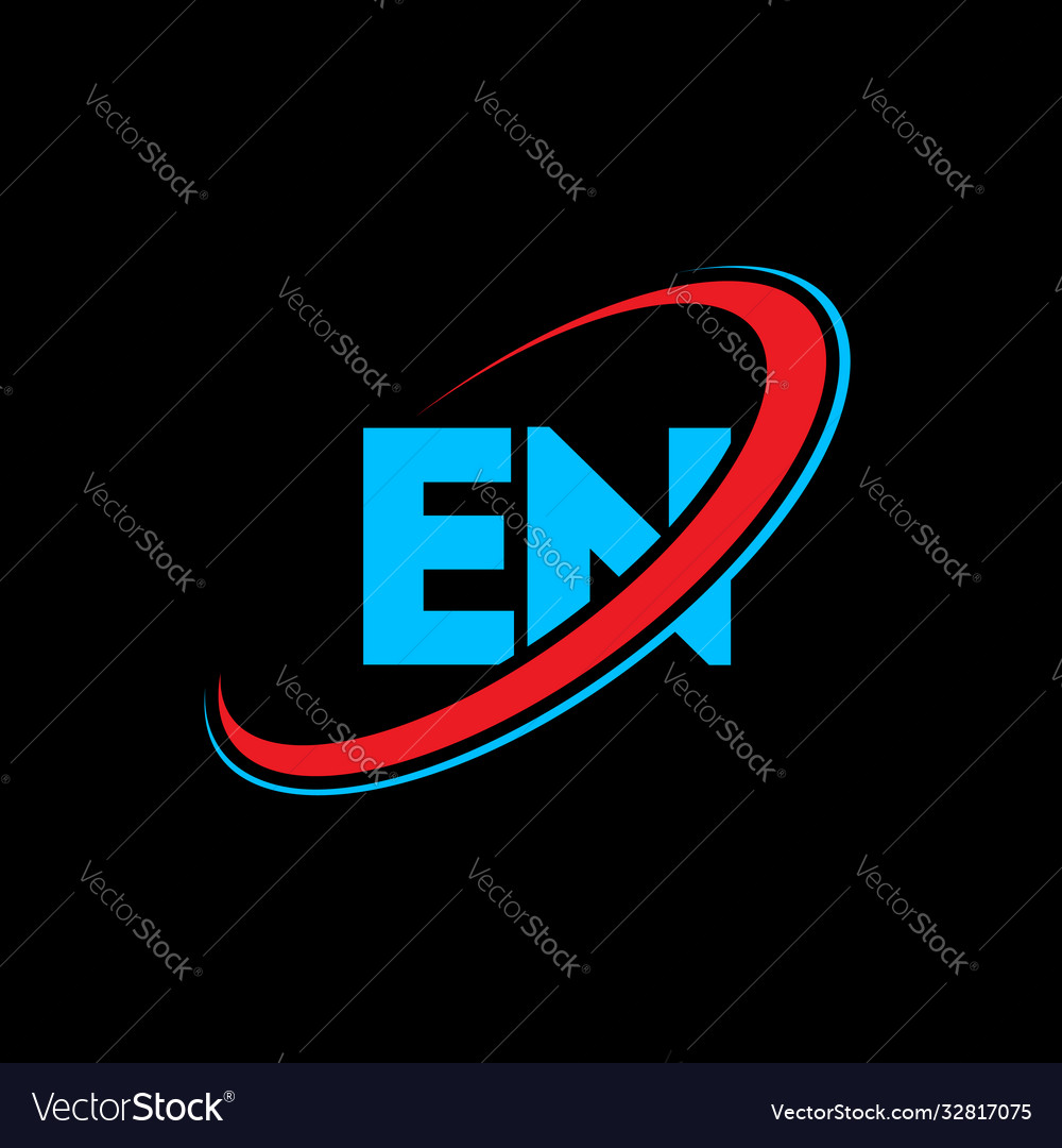 En e n letter logo design initial