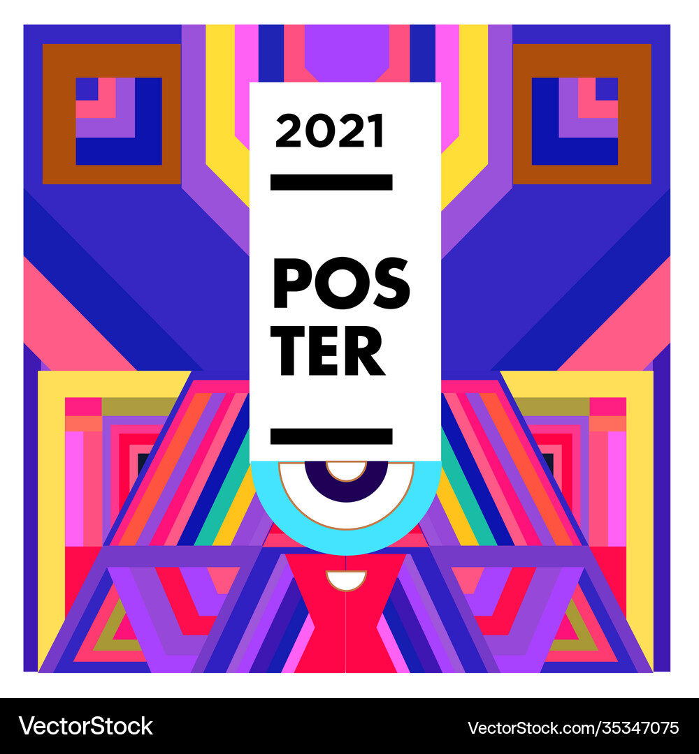 Geometric colorful pattern for poster and banner Vector Image