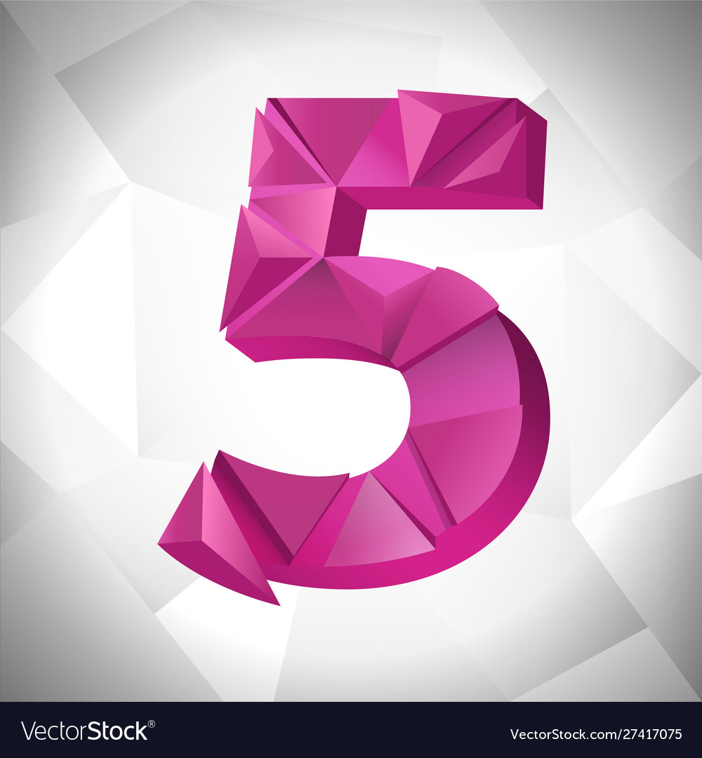 Geometric Number Five - Polygon Shape