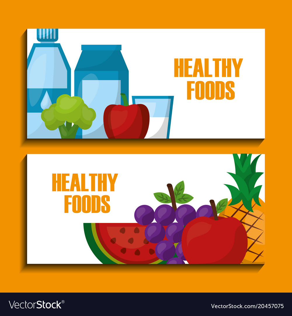 Healthy foods lifestyle Royalty Free Vector Image