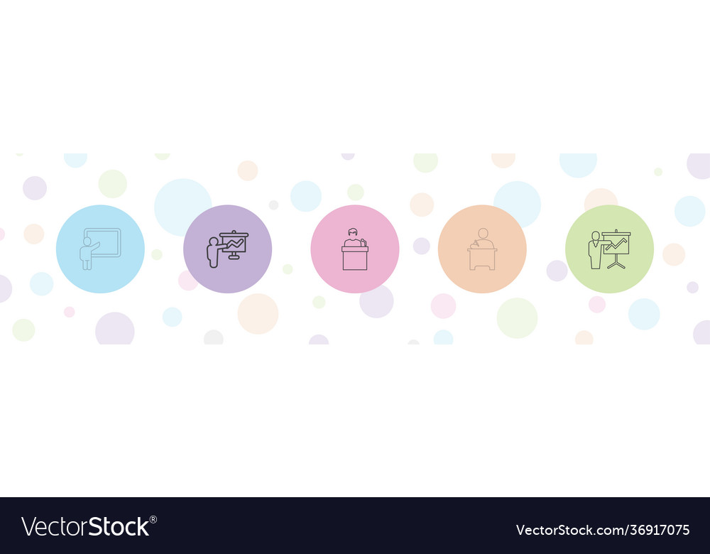 Lecture icons vector image Lecture icons