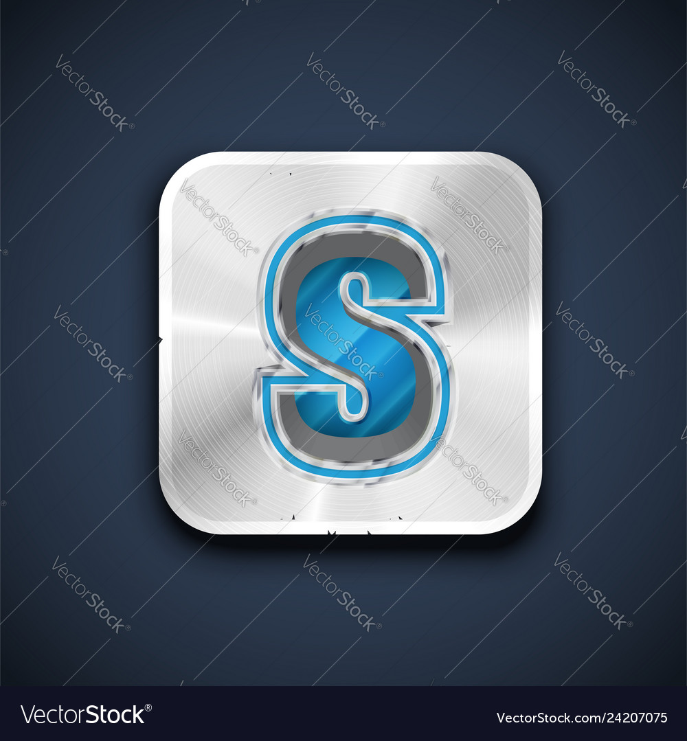 Metallic 3d character from a font set