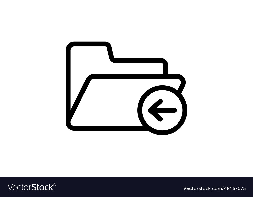 Move to folder icon suitable for web site design vector image Move to folder icon suitable for web site design