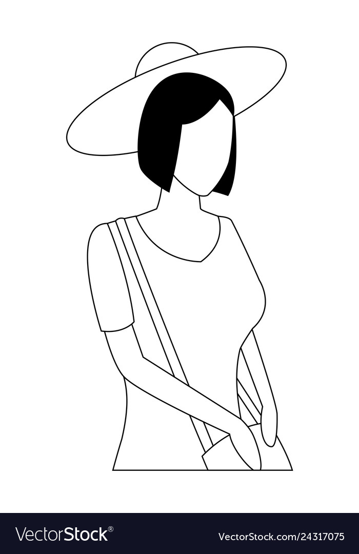 Young woman cartoon vector image Young woman cartoon