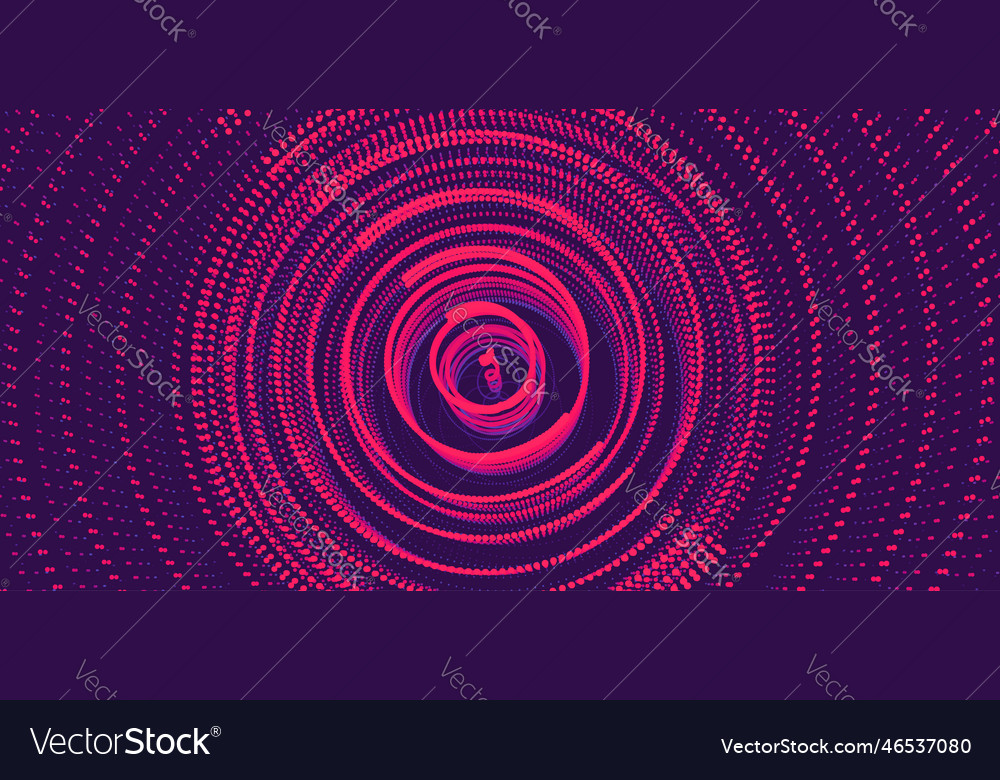 Abstract circular background with dynamic dots vector image Abstract circular background with dynamic dots