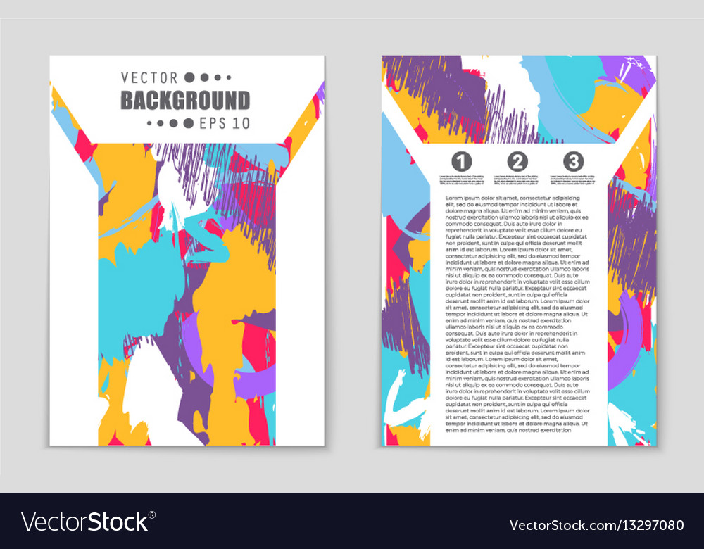 Abstract layout background set for art
