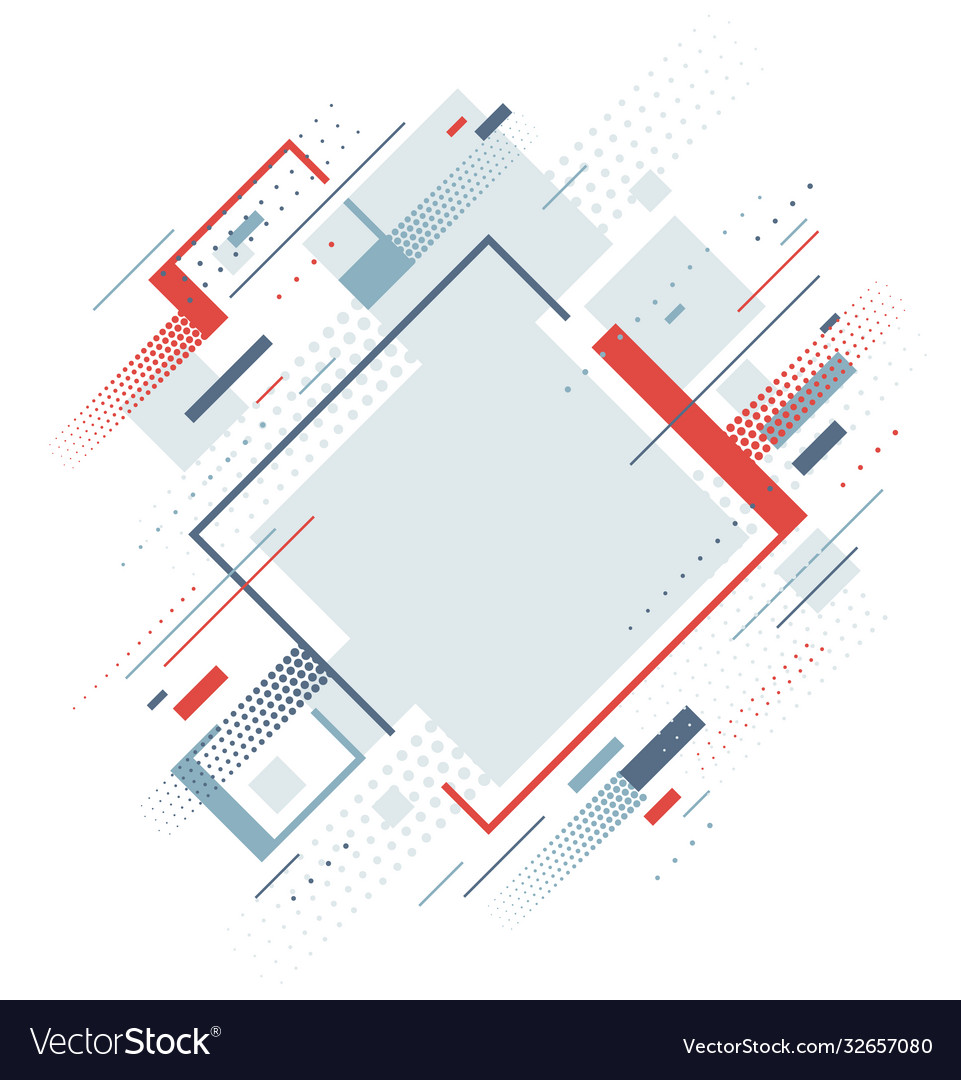 Artistic colorful frame with different elements vector image Artistic colorful frame with different elements