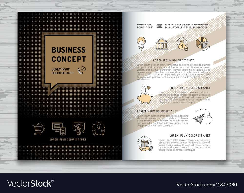 Business brochure design template elegant brand