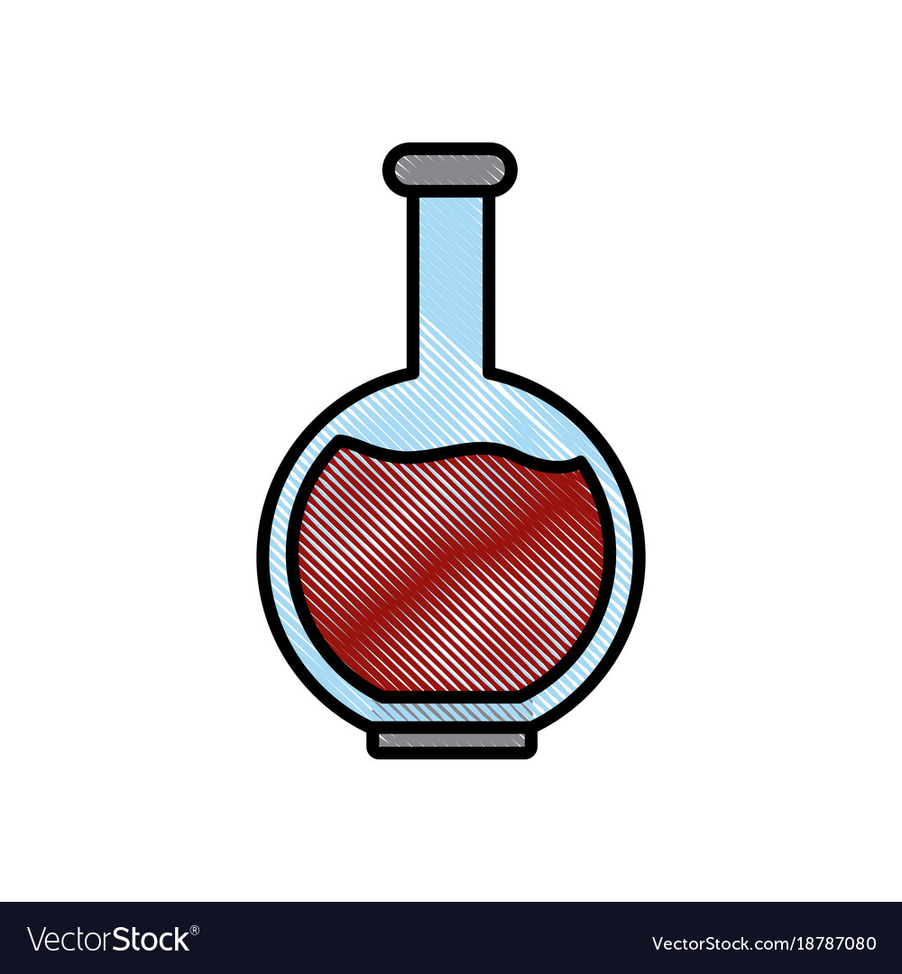 Chemistry flask lab Royalty Free Vector Image - VectorStock