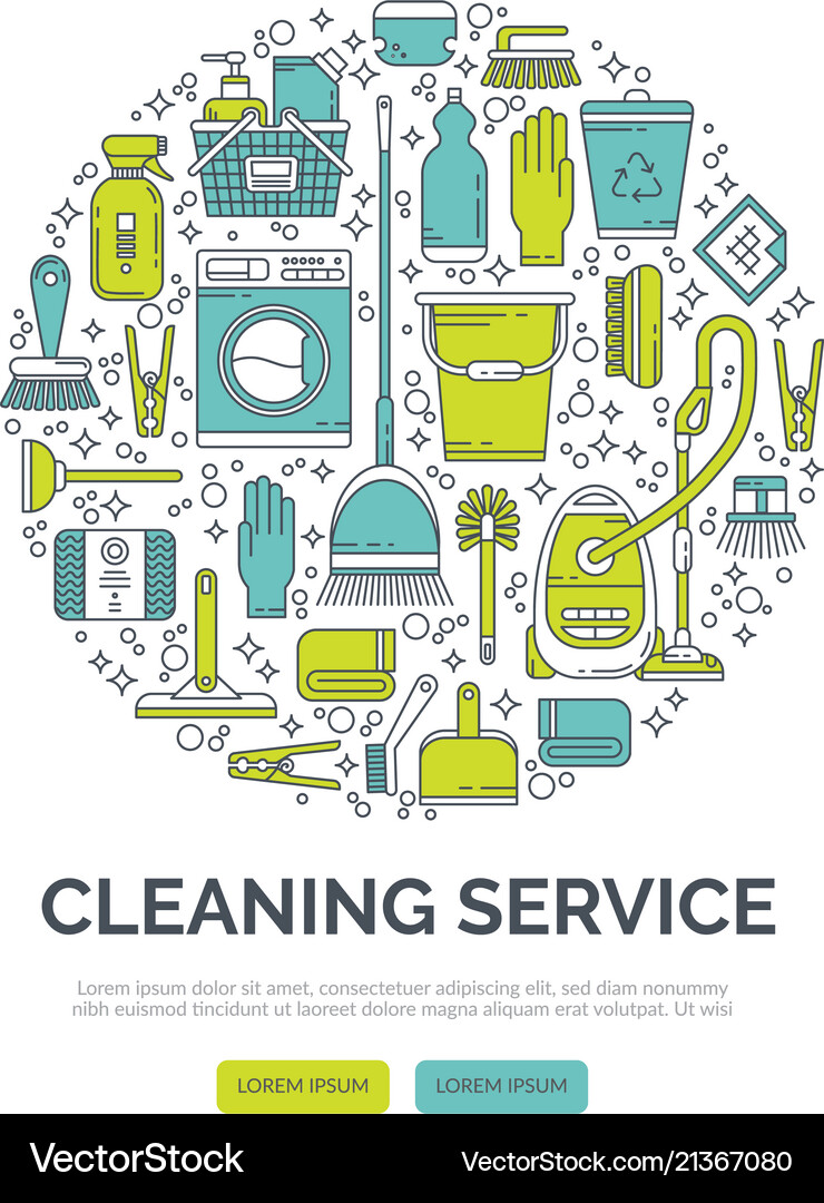Cleaning concept Royalty Free Vector Image - VectorStock