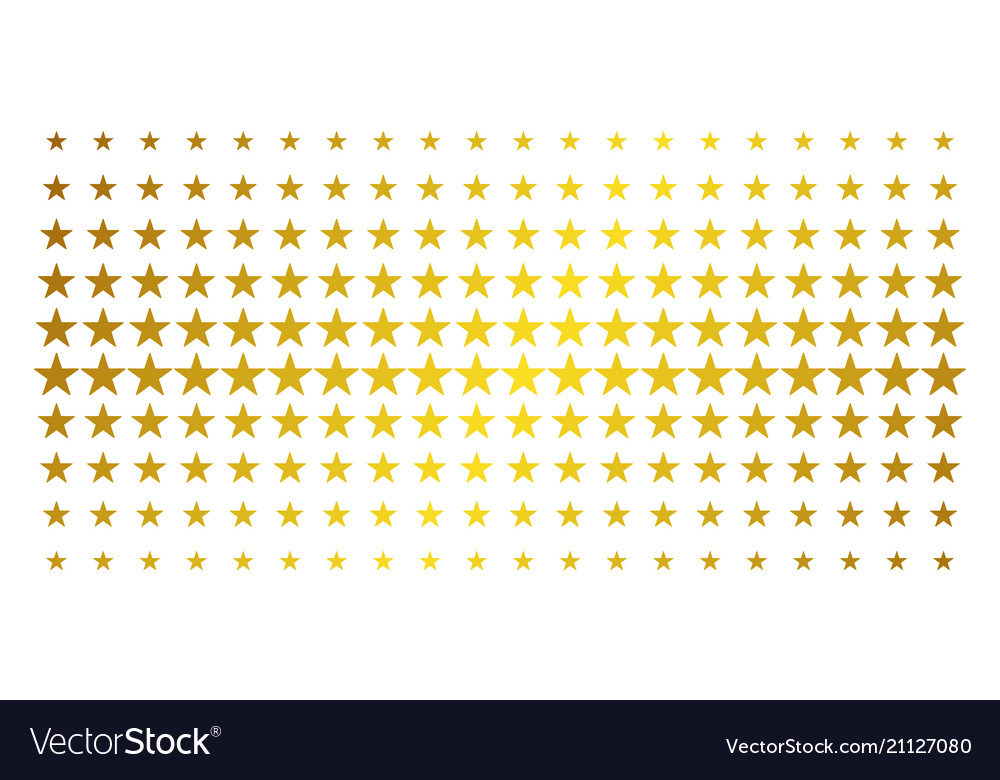 Confetti star gold halftone matrix