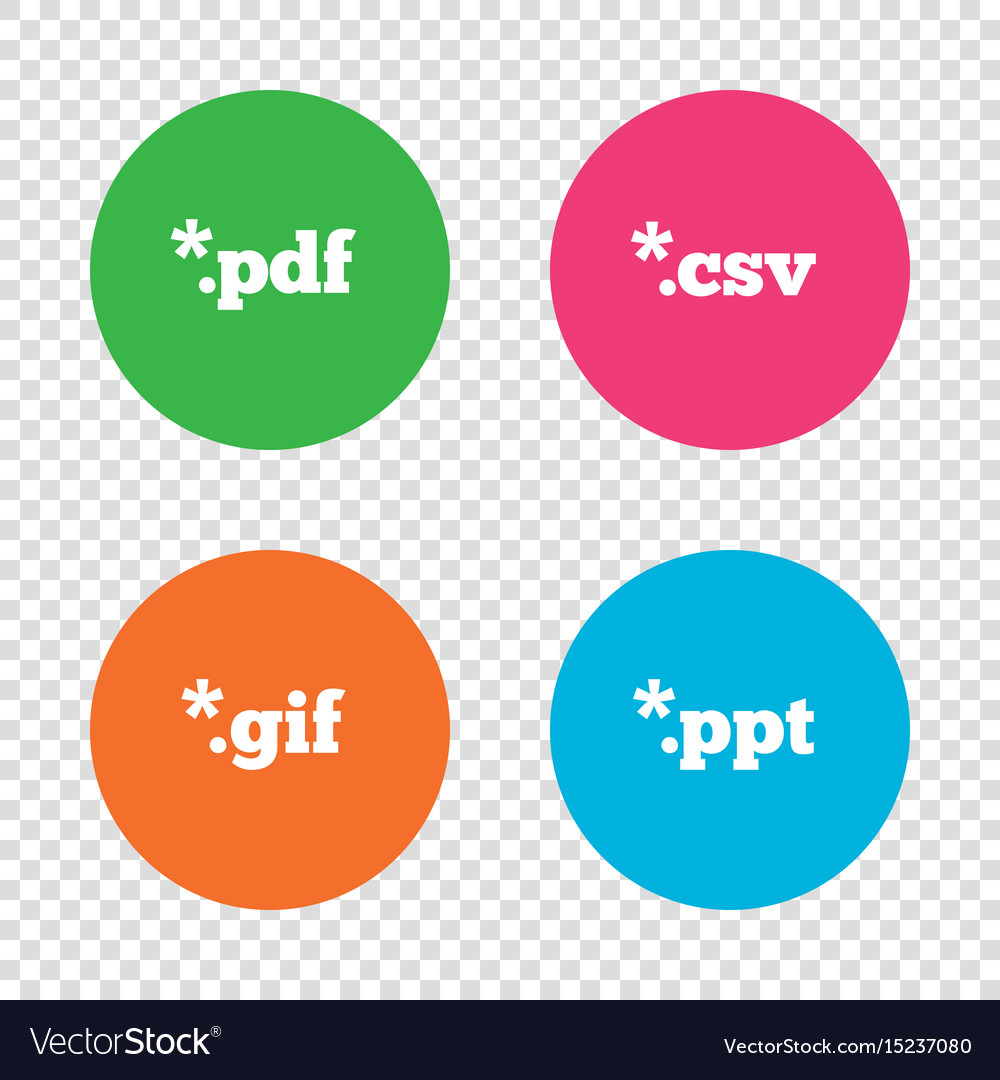 Document signs file extensions symbols