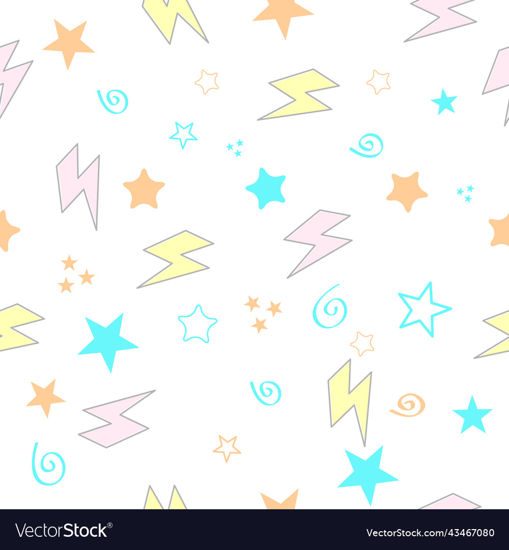 Flash graphic element seamless background thunder vector image Flash graphic element seamless background thunder