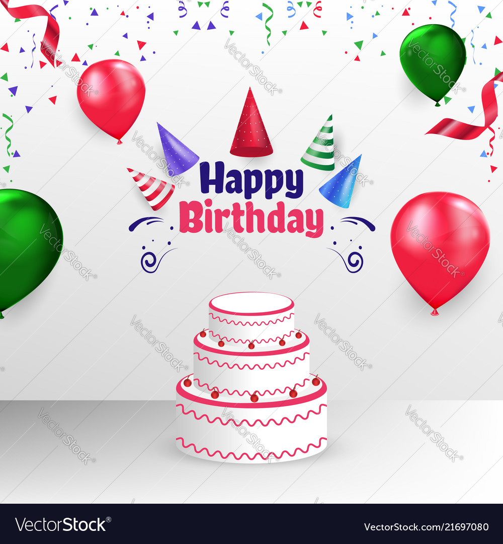 Happy birthday poster banner cover template design In Free Happy Birthday Banner Templates Download