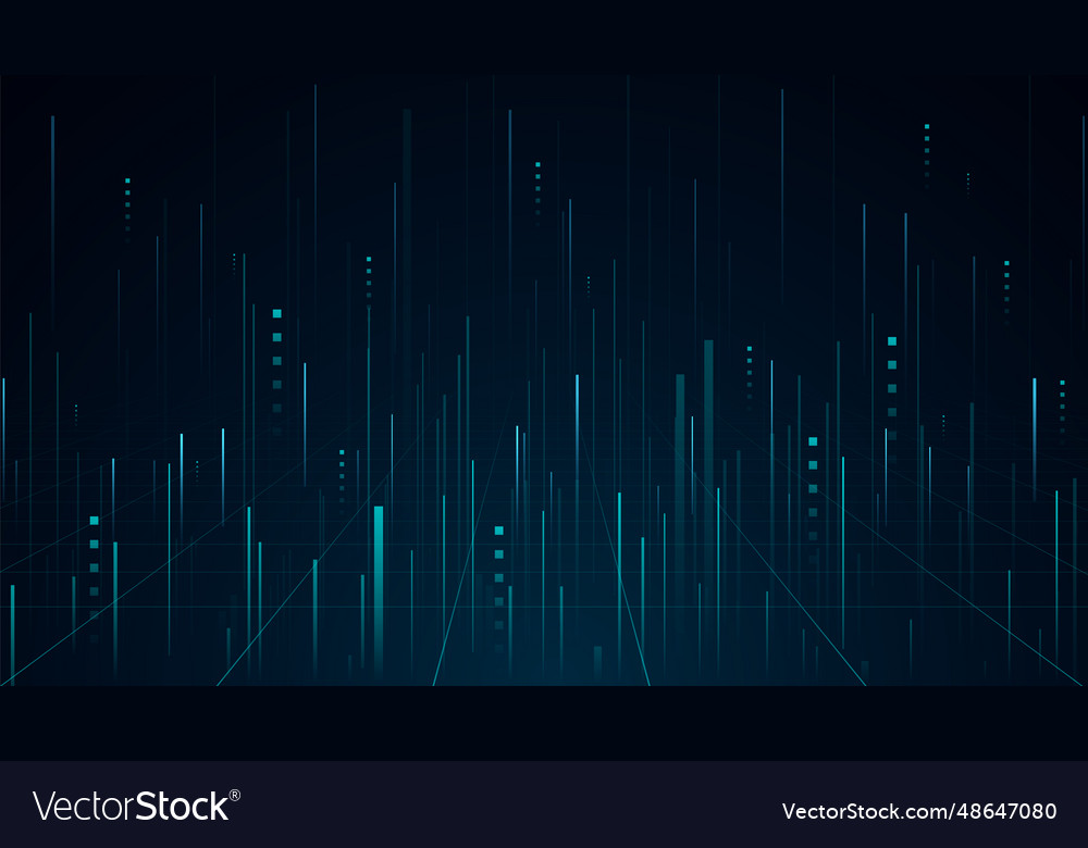 Hi-tech digital data abstract design vector image Hi-tech digital data abstract design