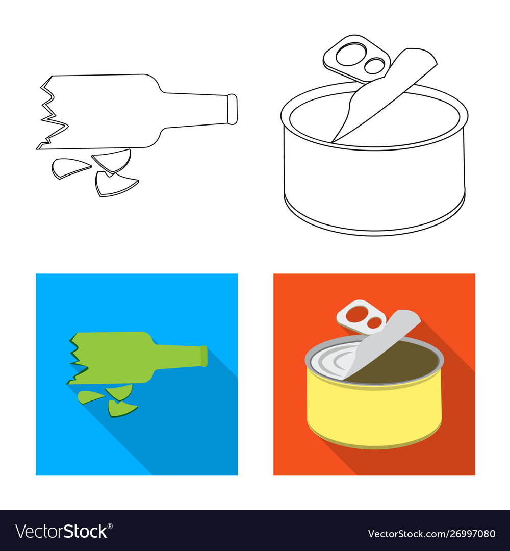 Isolated object refuse and junk logo set