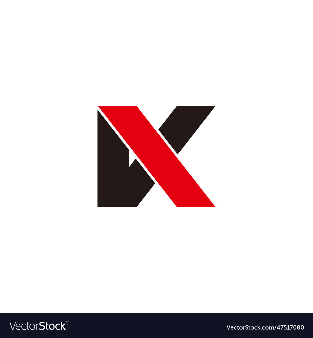 Letter vk simple geometric colors logo Royalty Free Vector