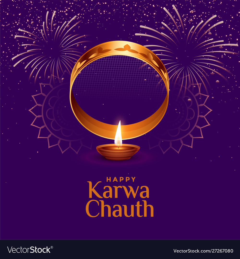 Stylish happy karwa chauth festival celebration Vector Image Stylish happy karwa chauth festival celebration Vector Image