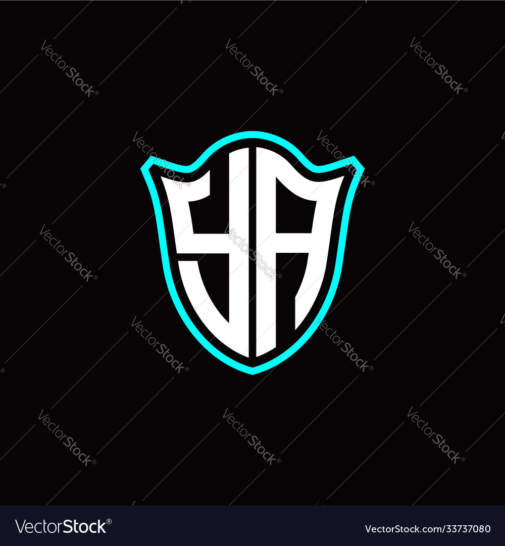Y a initials monogram logo shield designs modern vector image Y a initials monogram logo shield designs modern