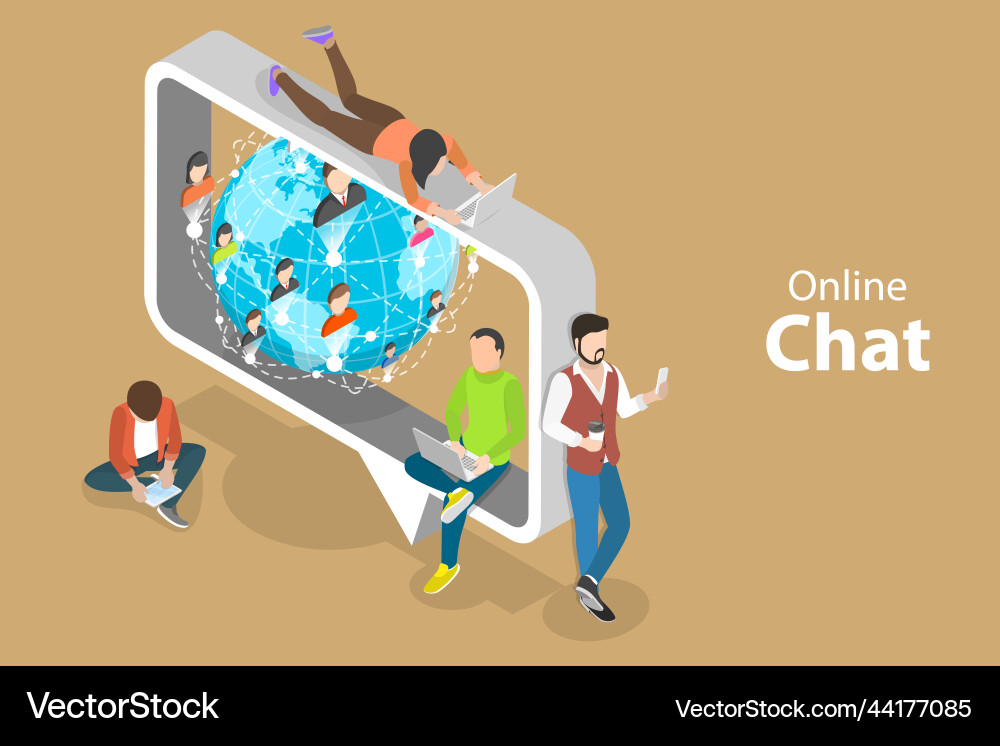 3d isometric flat conceptual Royalty Free Vector Image