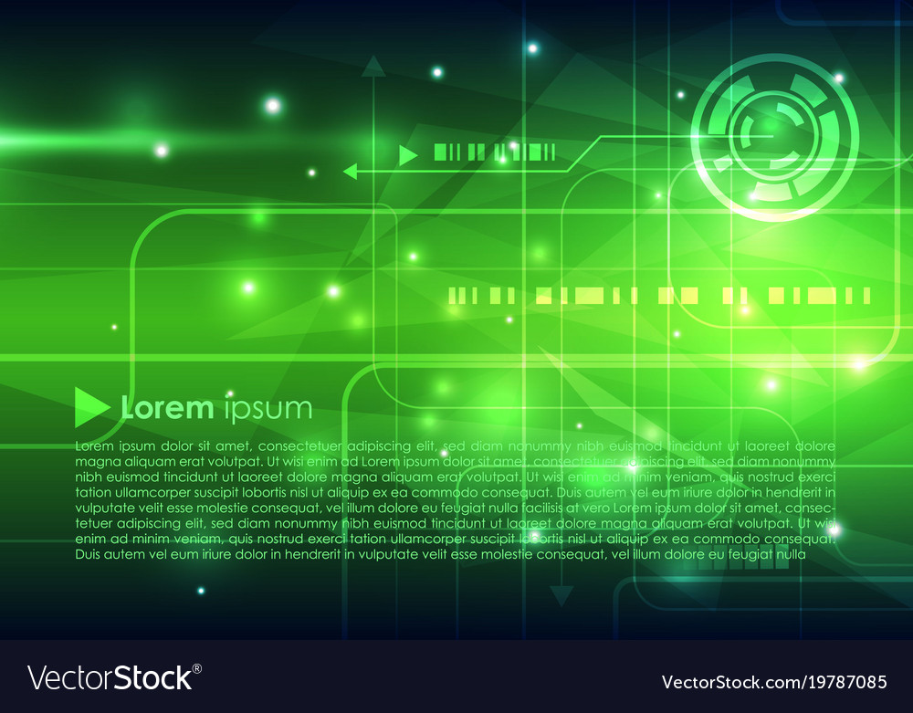 Abstract hi-tech background in green color