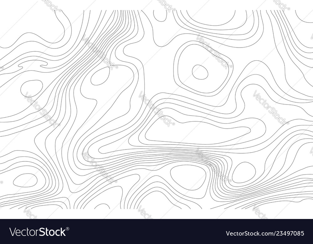 Abstract outline contour map lines