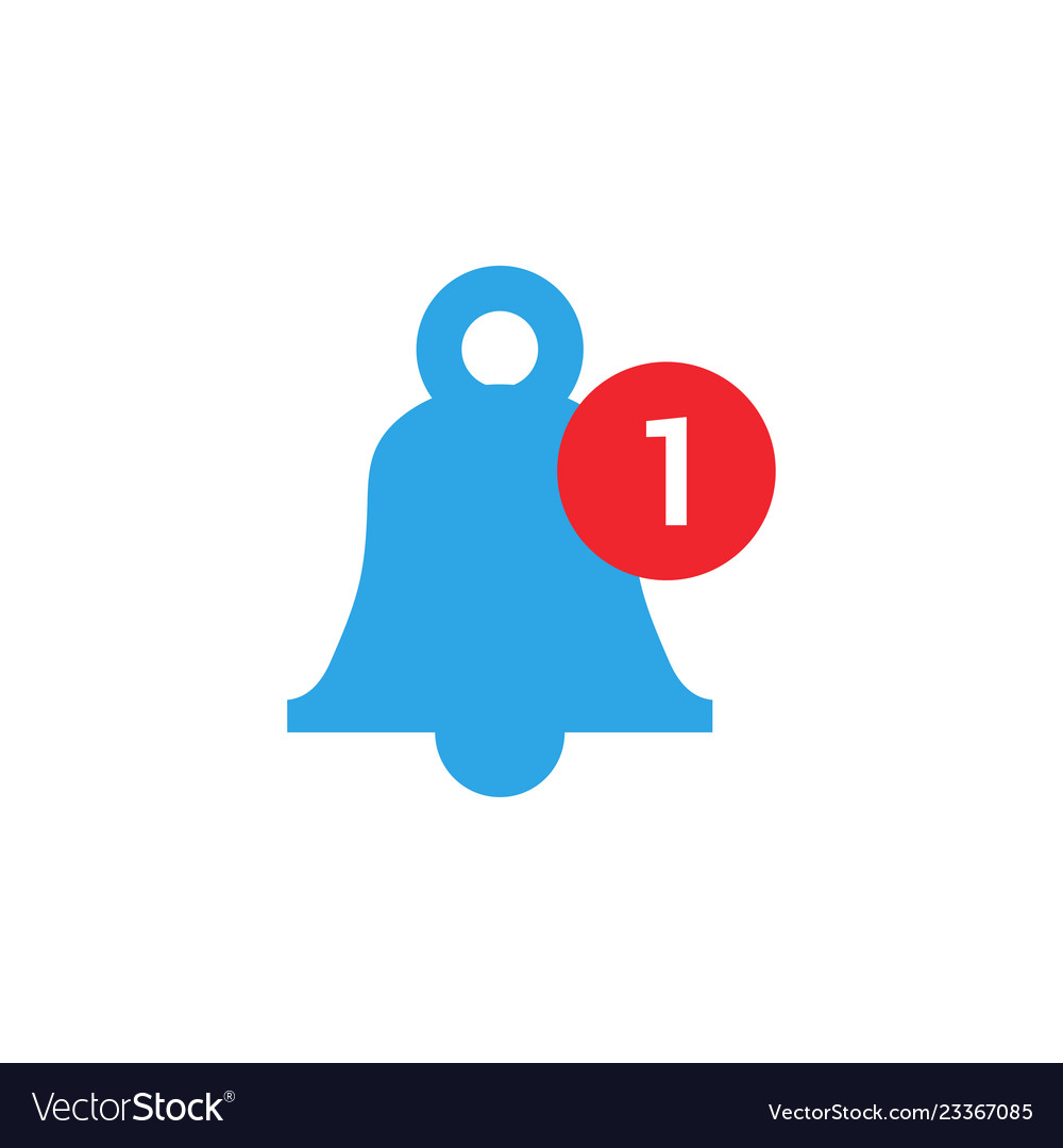 Bell notification graphic icon design template