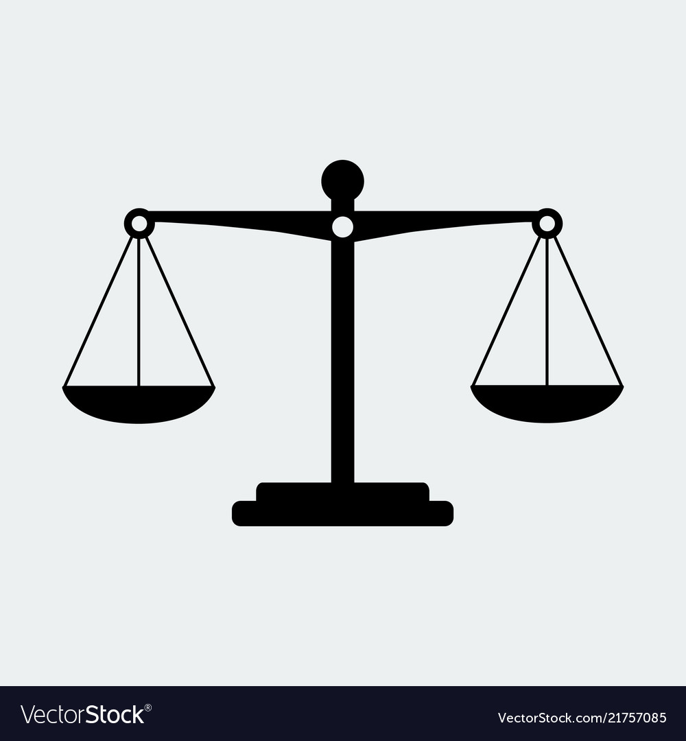 Balance scale Royalty Free Vector Image - VectorStock