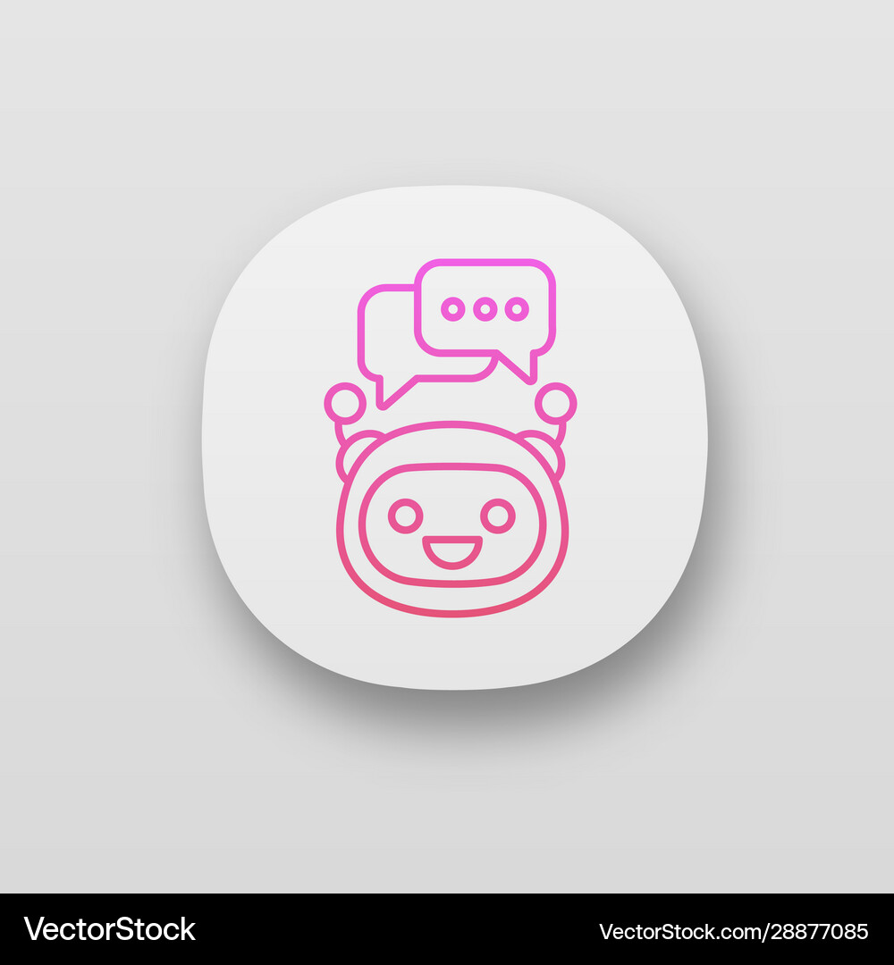 Chatbot Icon with Speech Bubbles Royalty Free Vector Image