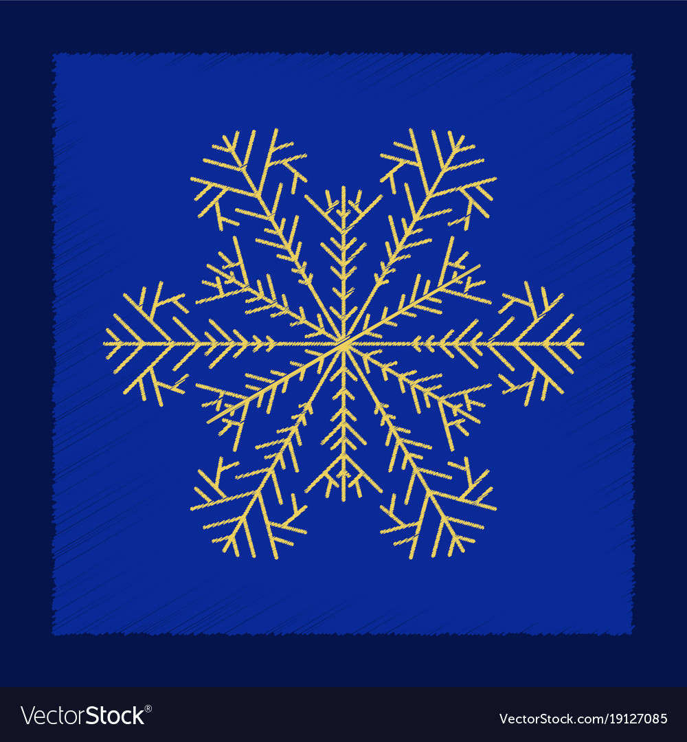 Flat shading style icon snowflake