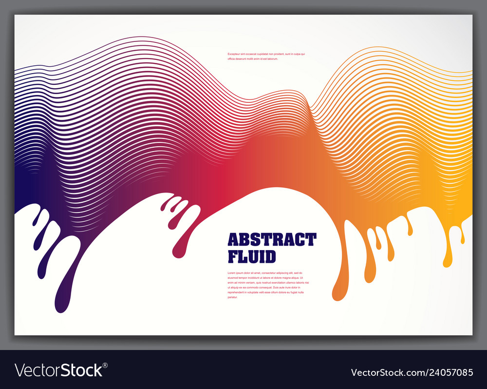 Fluid flow wavy abstract background 3d colorful Vector Image Fluid flow wavy abstract background 3d colorful