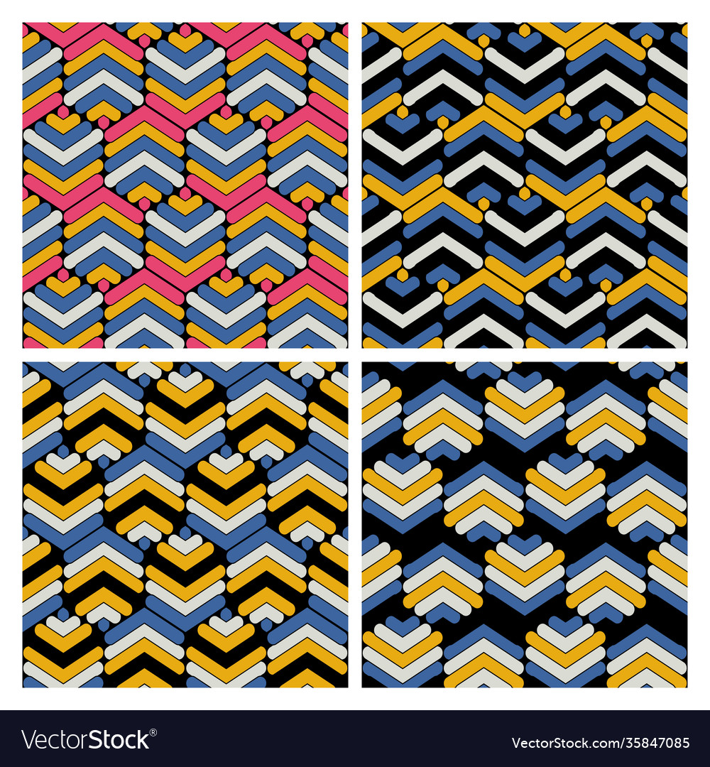 Geometric Stripe Pattern Set