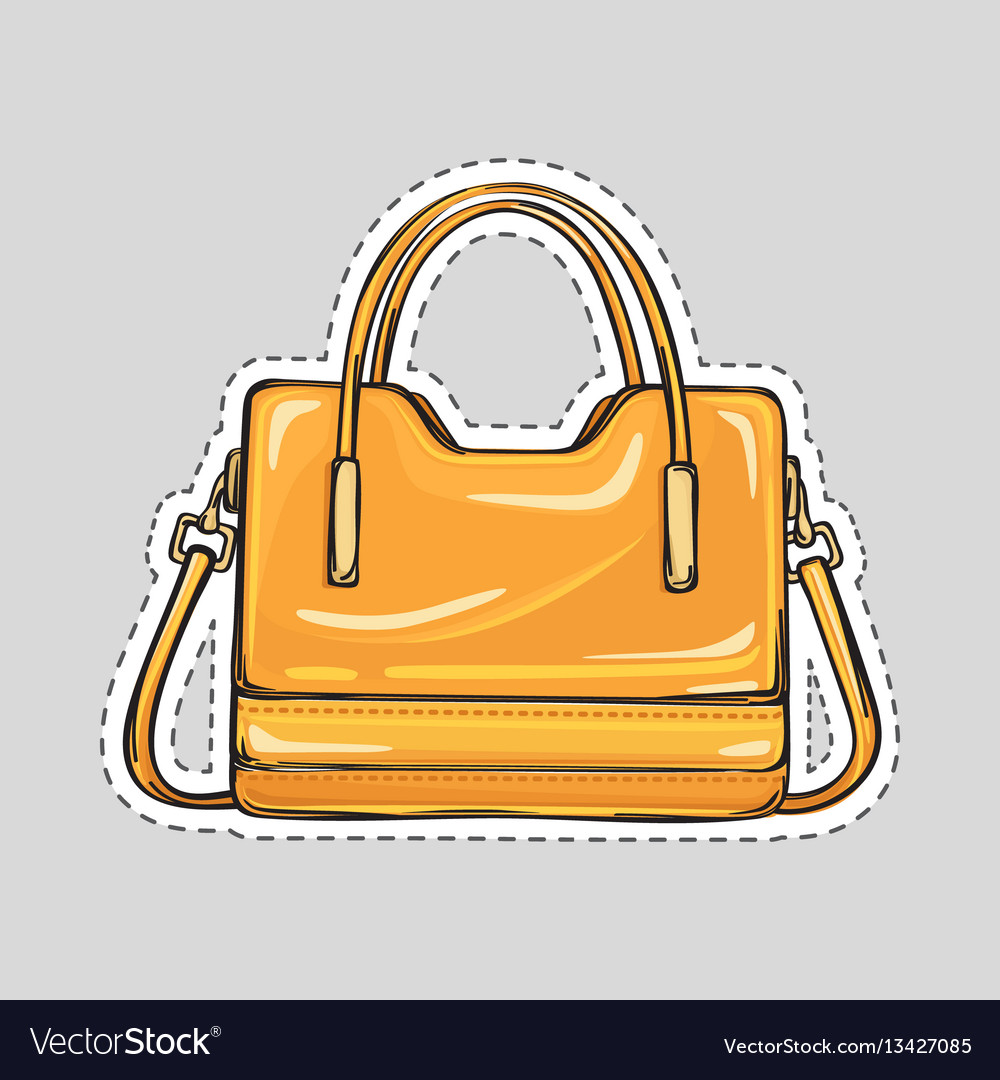 Las Handbag With Handle And Clips Isolated