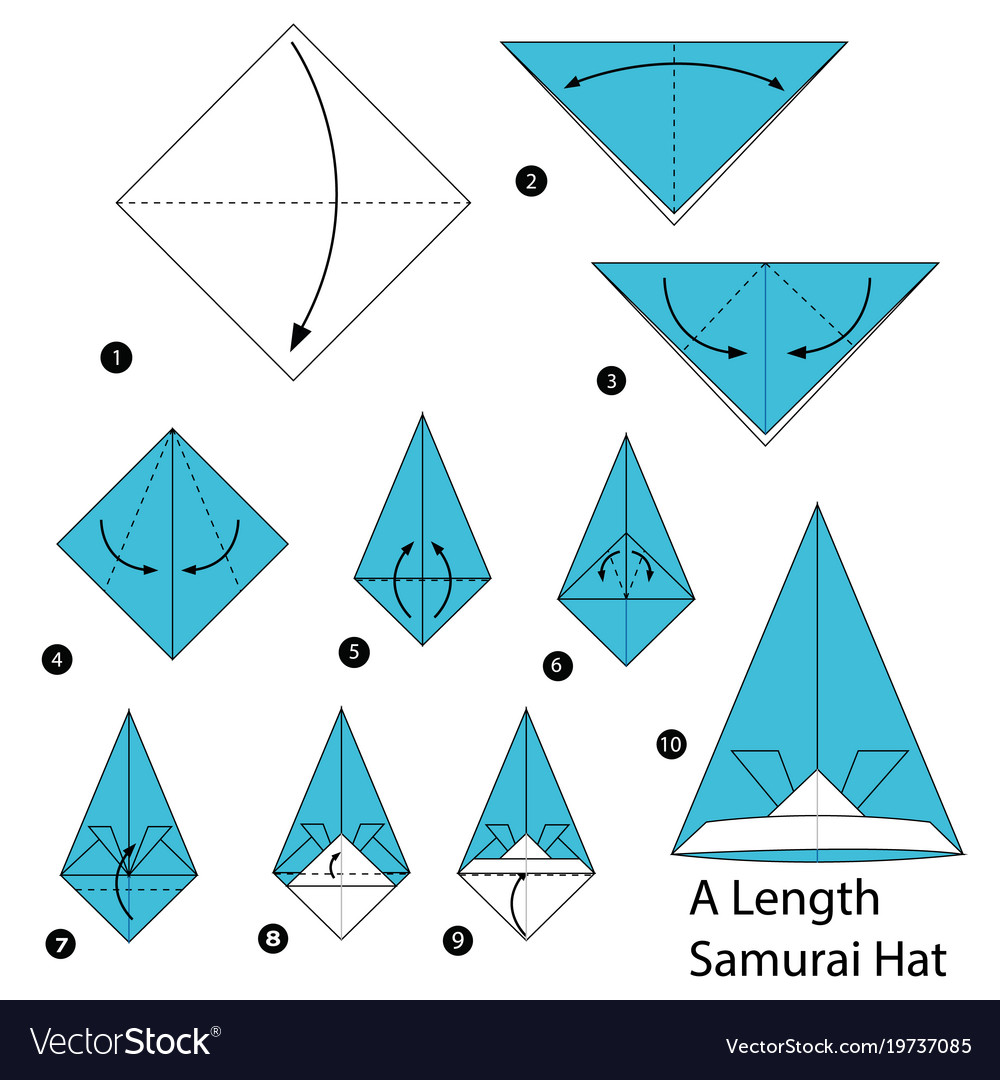 Make Origami A Length Samurai Hat