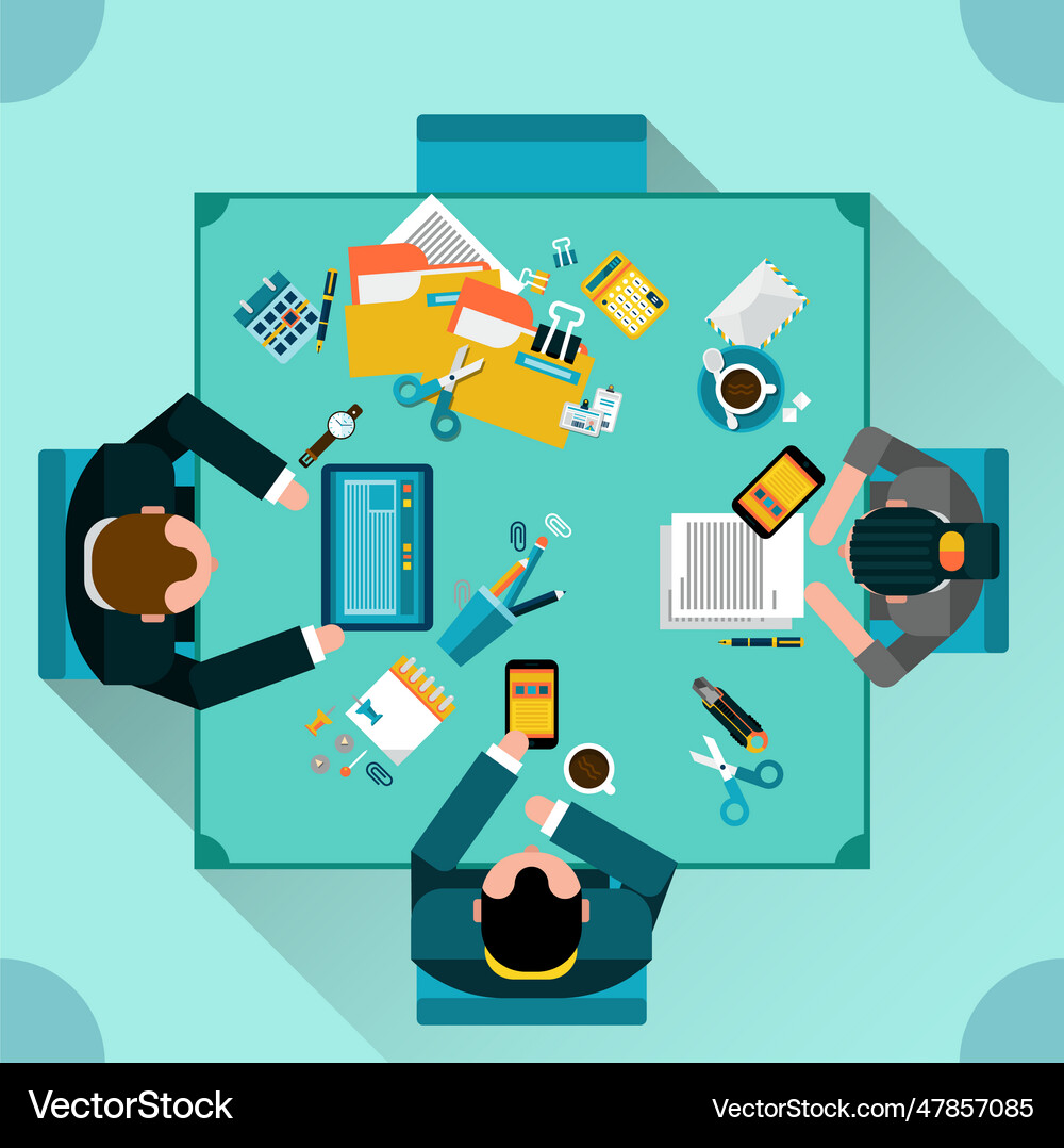 Office teamwork concept Royalty Free Vector Image