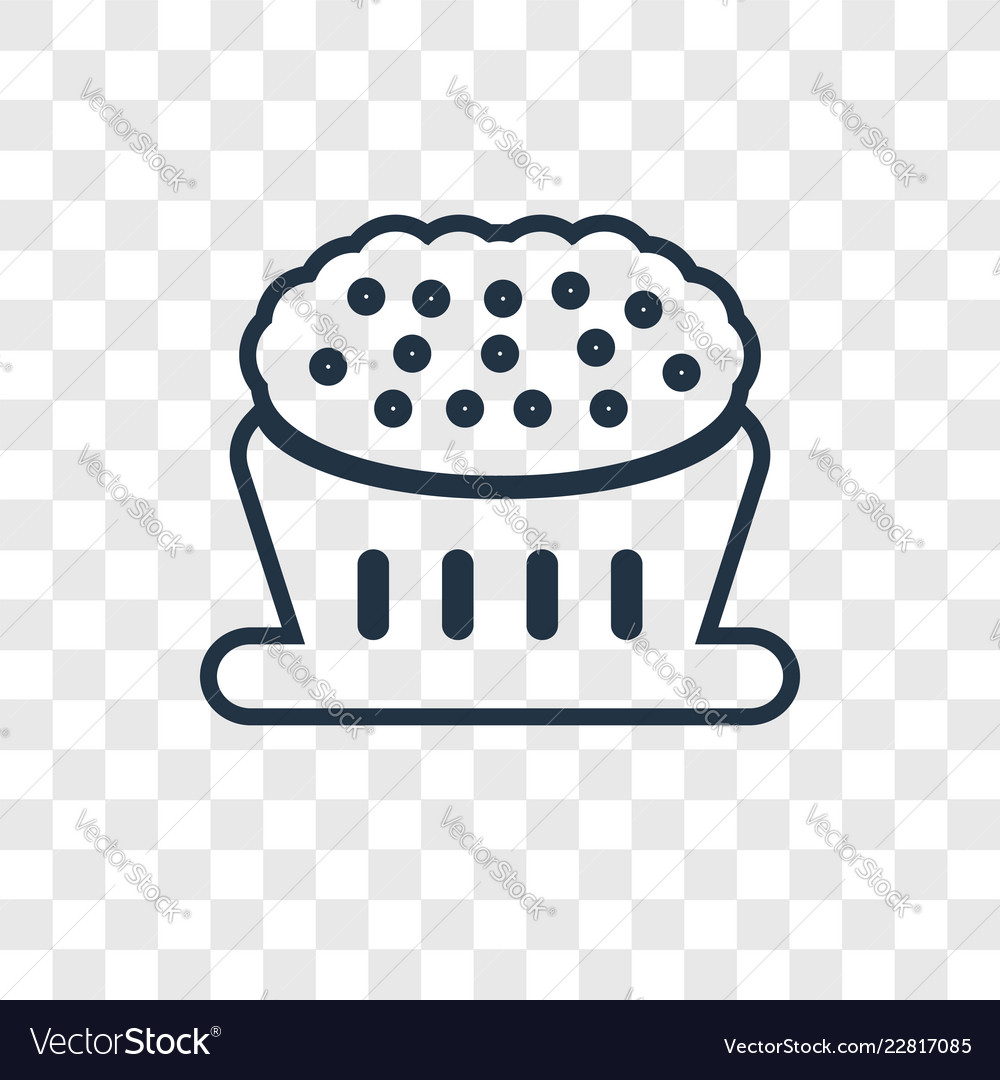 Pie concept linear icon isolated on transparent