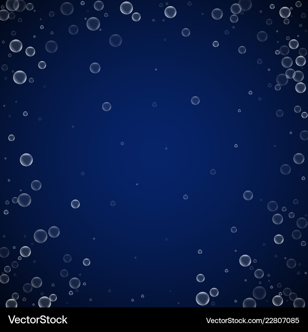 Soap bubbles abstract background blowing Vector Image