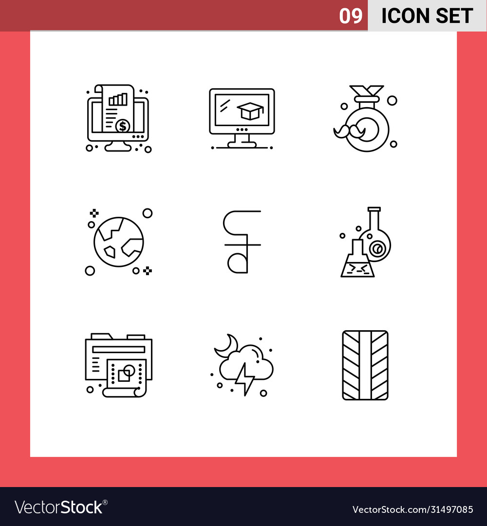 User interface pack 9 basic outlines planet