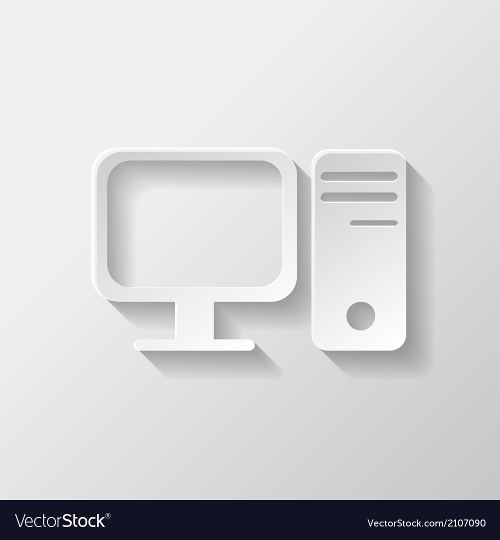 Computer web icon Royalty Free Vector Image - VectorStock