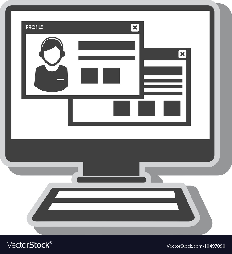 Computer website page isolated