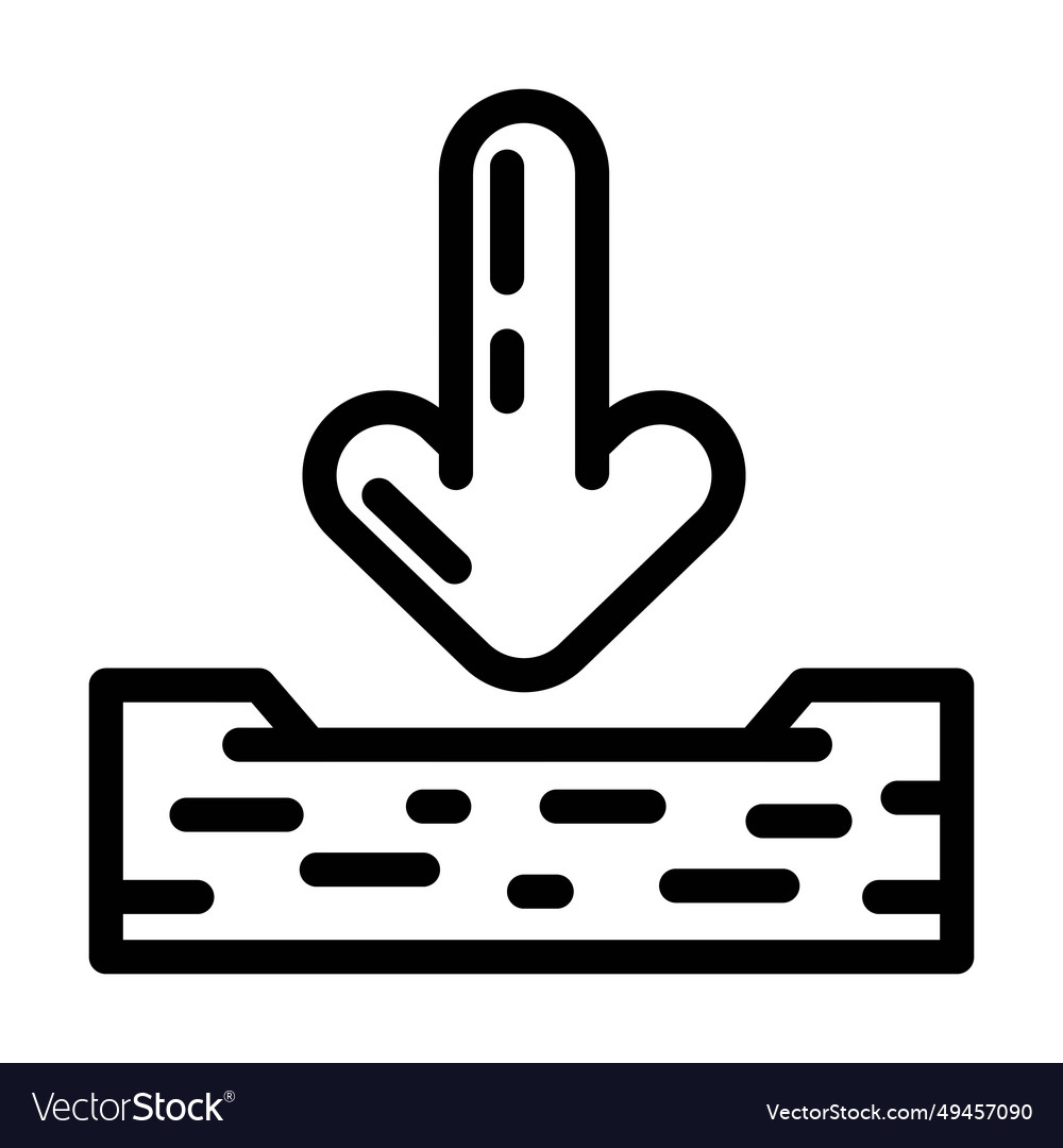 Down arrow data loading line icon