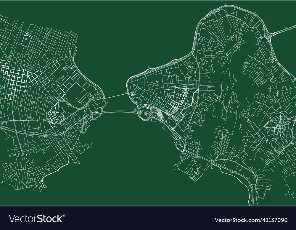 Florianopolis city brazil municipality map green Vector Image