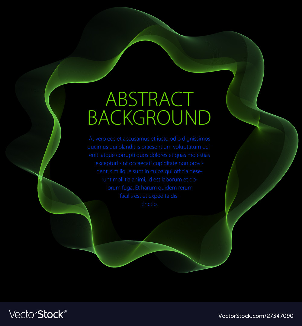 Flowing smooth linear frame in a shape circle vector image Flowing smooth linear frame in a shape circle