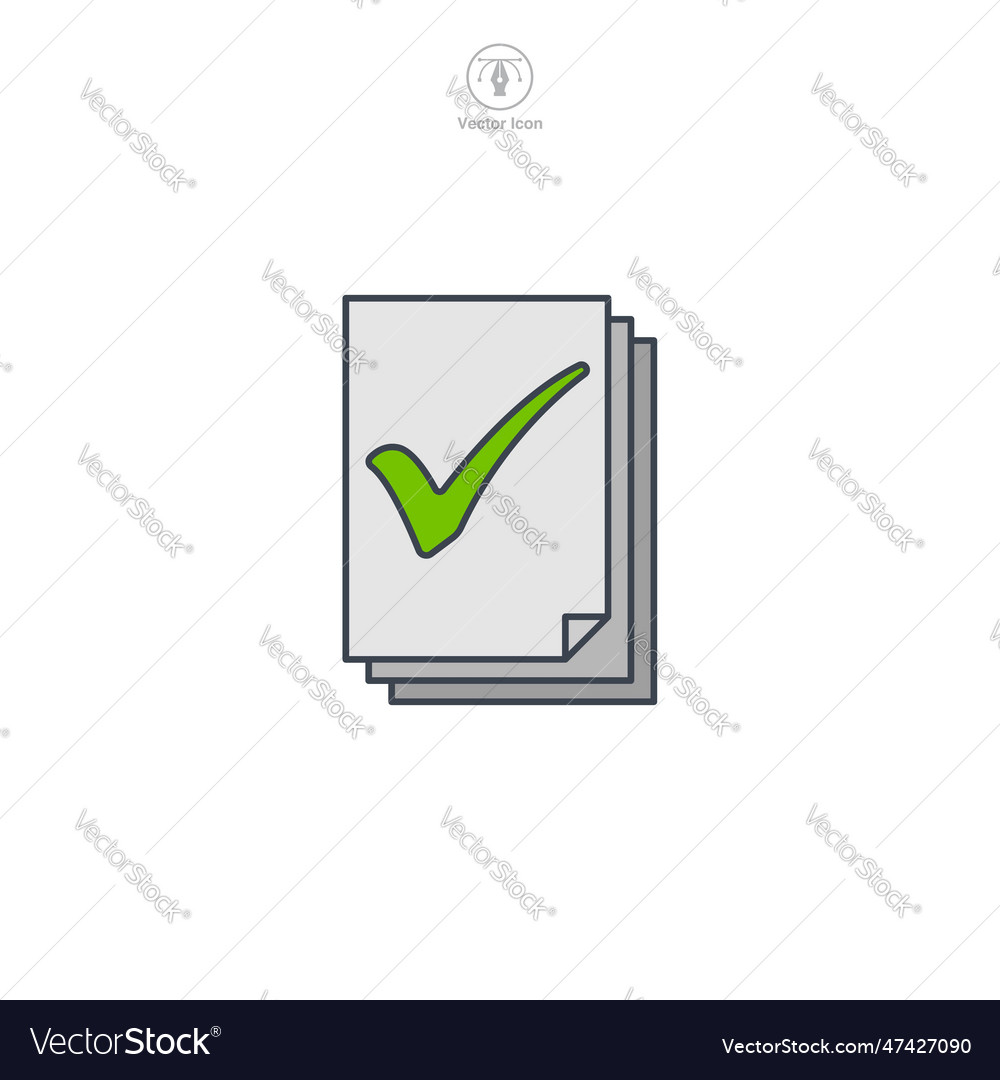 Icon of a document or file folder vector image Icon of a document or file folder