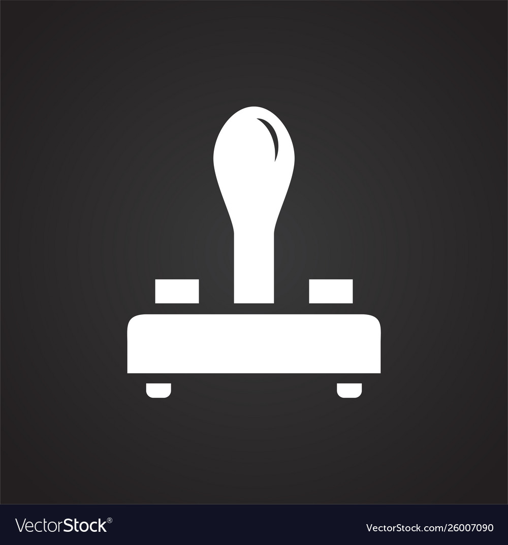 Joystick icon on background for graphic and web