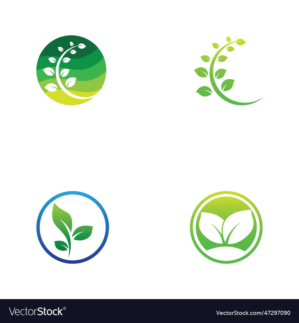 Leaf logo and images template Royalty Free Vector Image