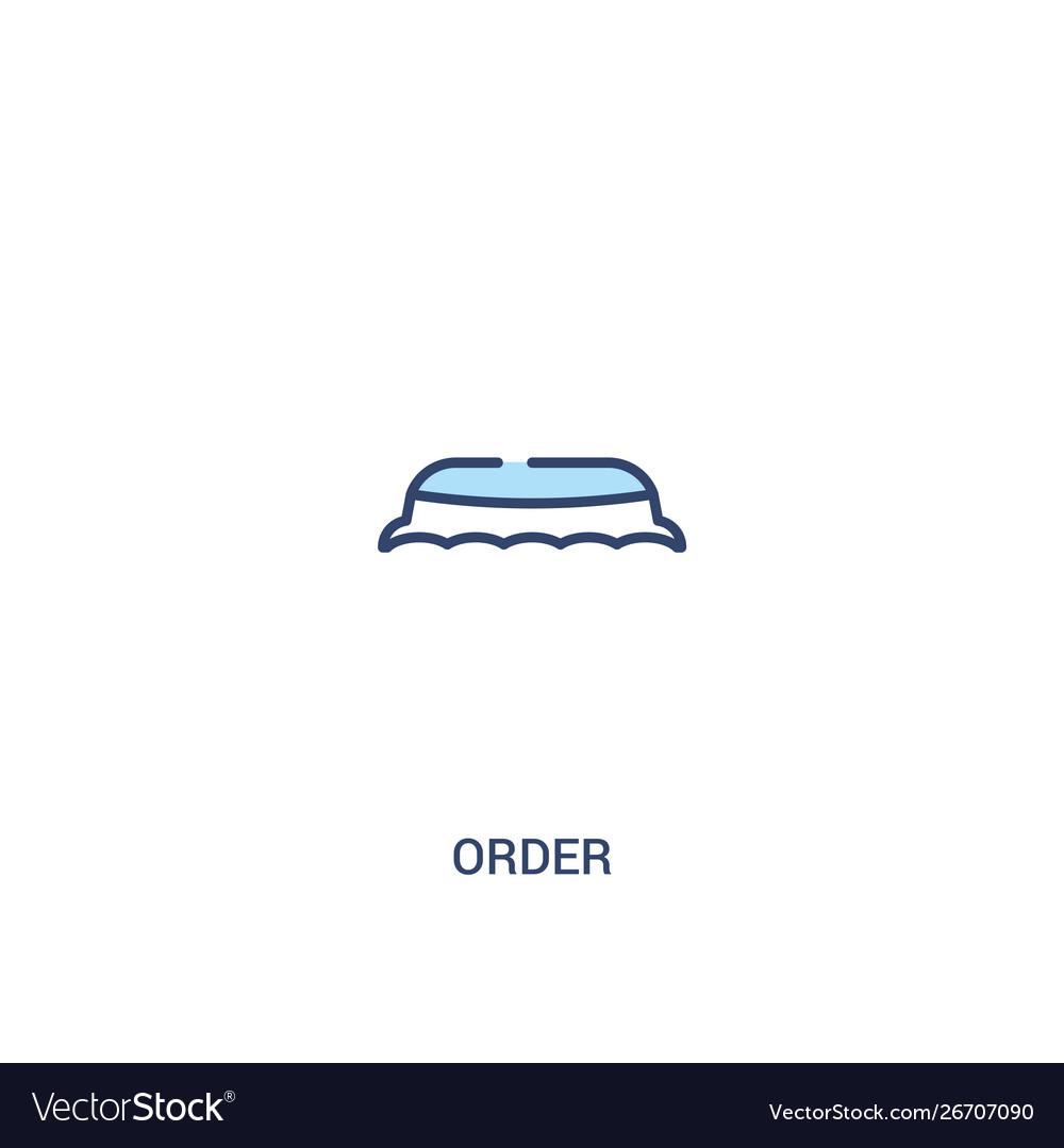 Order concept 2 colored icon simple line element