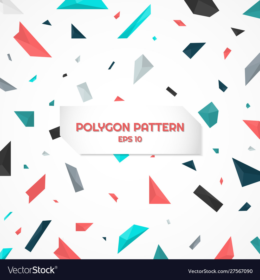 Polygon pattern modern colorful background