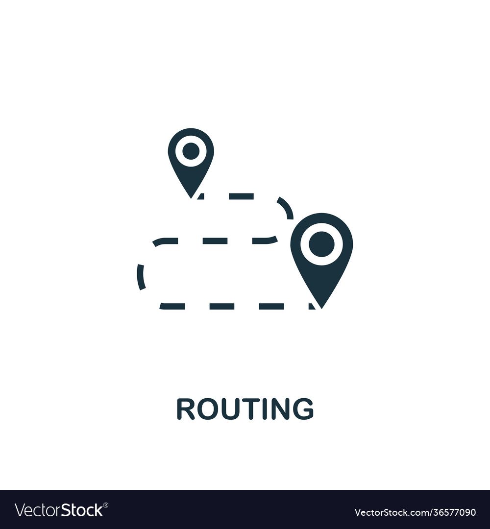 Routing icon premium style design from public