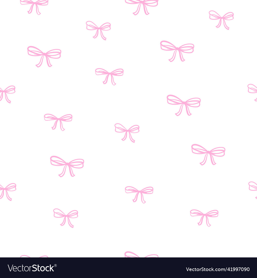 Seamless pattern with bows on a white background vector image Seamless pattern with bows on a white background